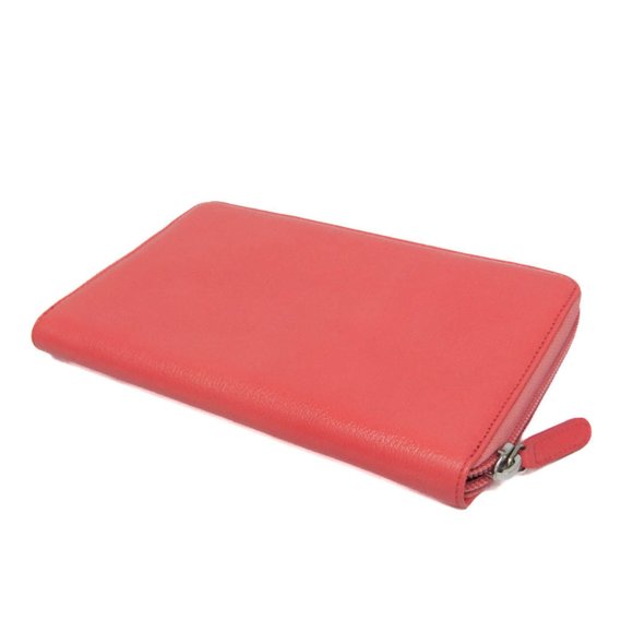 CHANEL Leather Long Wallet (Bi-Fold) in Coral Pink - Picture 2 of 11